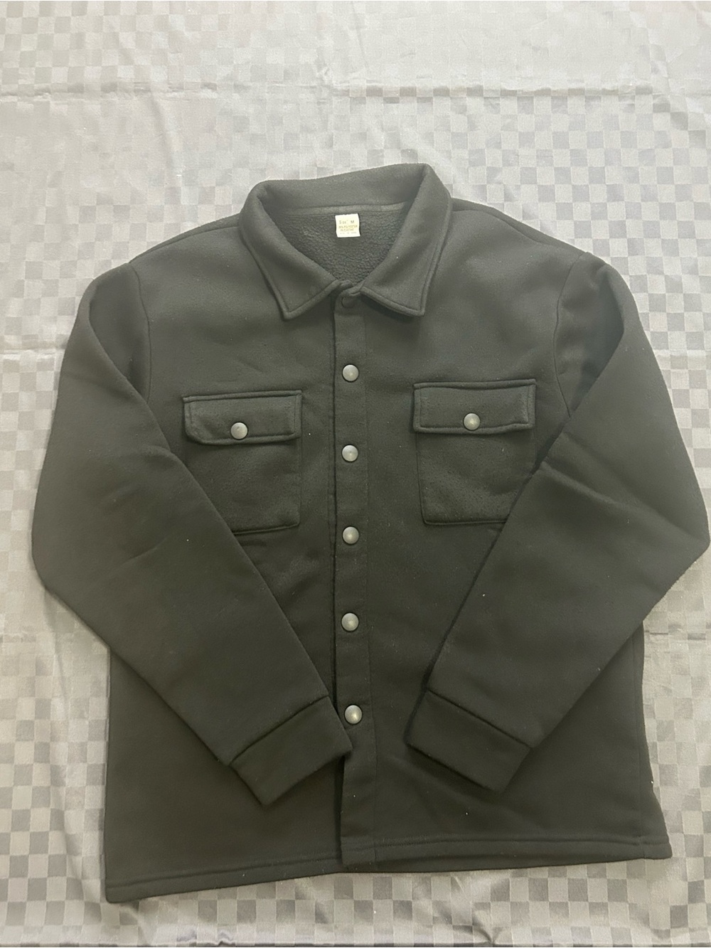 Men's Black Button Down Jacket size M